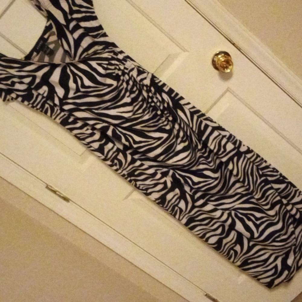 Zebra print long dress